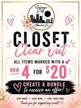 Closet Clear Out 4 Items for $20 Marked With Hearts 3 Book Limit Per Order